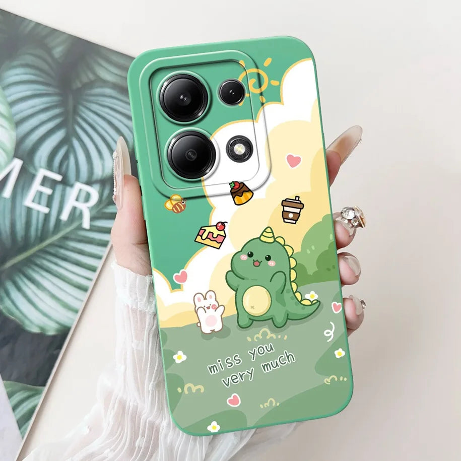 For Xiaomi Poco M6 Pro 4G Case 2024 Cute Rabbit Panda Shockproof Silicone Soft Matte Phone Cases For Xiomi Poco M6 Pro 4G Fundas