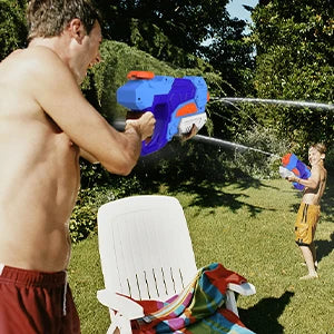 Kiztoys Water Gun Toys for Kids, 2 Pack Powerful Water Pistols with 1200ML Large Capacity and 33ft Long Range for Summer Water