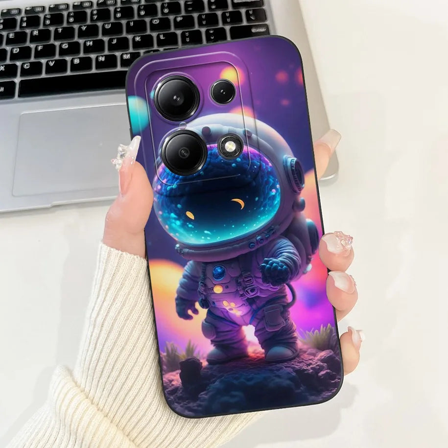 For Xiaomi Poco M6 Pro 4G Case 2024 Cute Rabbit Panda Shockproof Silicone Soft Matte Phone Cases For Xiomi Poco M6 Pro 4G Fundas