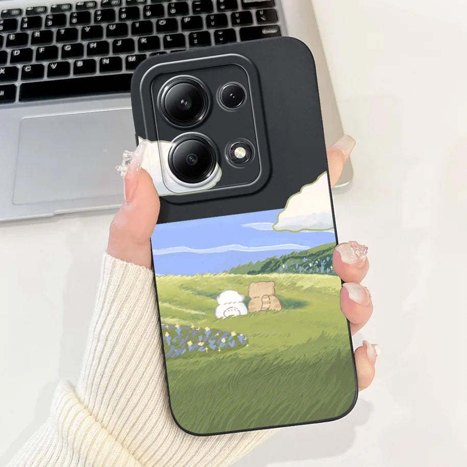 For Xiaomi Poco M6 Pro 4G Case 2024 Cute Rabbit Panda Shockproof Silicone Soft Matte Phone Cases For Xiomi Poco M6 Pro 4G Fundas