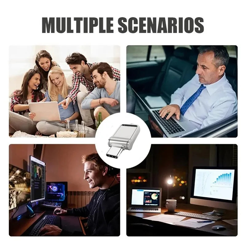 Xiaomi 2TB Flash Drive High Speed USB 1TB Type-C Interface Large Capacity Dual Purpose Flash Drive Mobile Phone Computer Disk