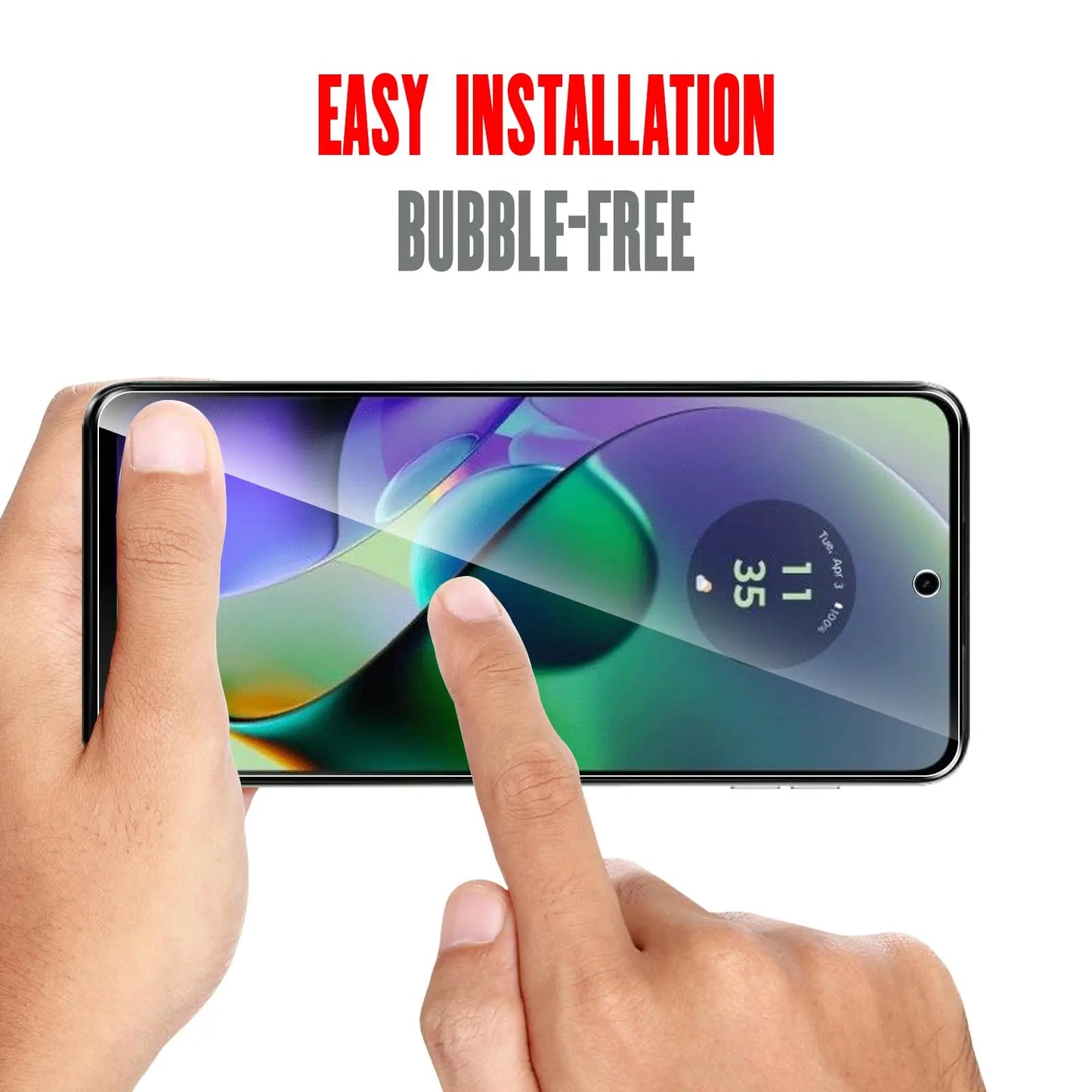 Screen Protector For Motorola Moto G54 Power Tempered Glass HD Crystal High Aluminum  9H Case Friendly