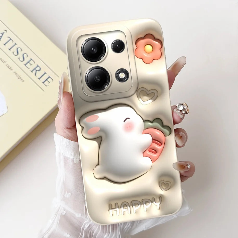 For Xiaomi Poco M6 Pro 4G Case 2024 Cute Rabbit Panda Shockproof Silicone Soft Matte Phone Cases For Xiomi Poco M6 Pro 4G Fundas