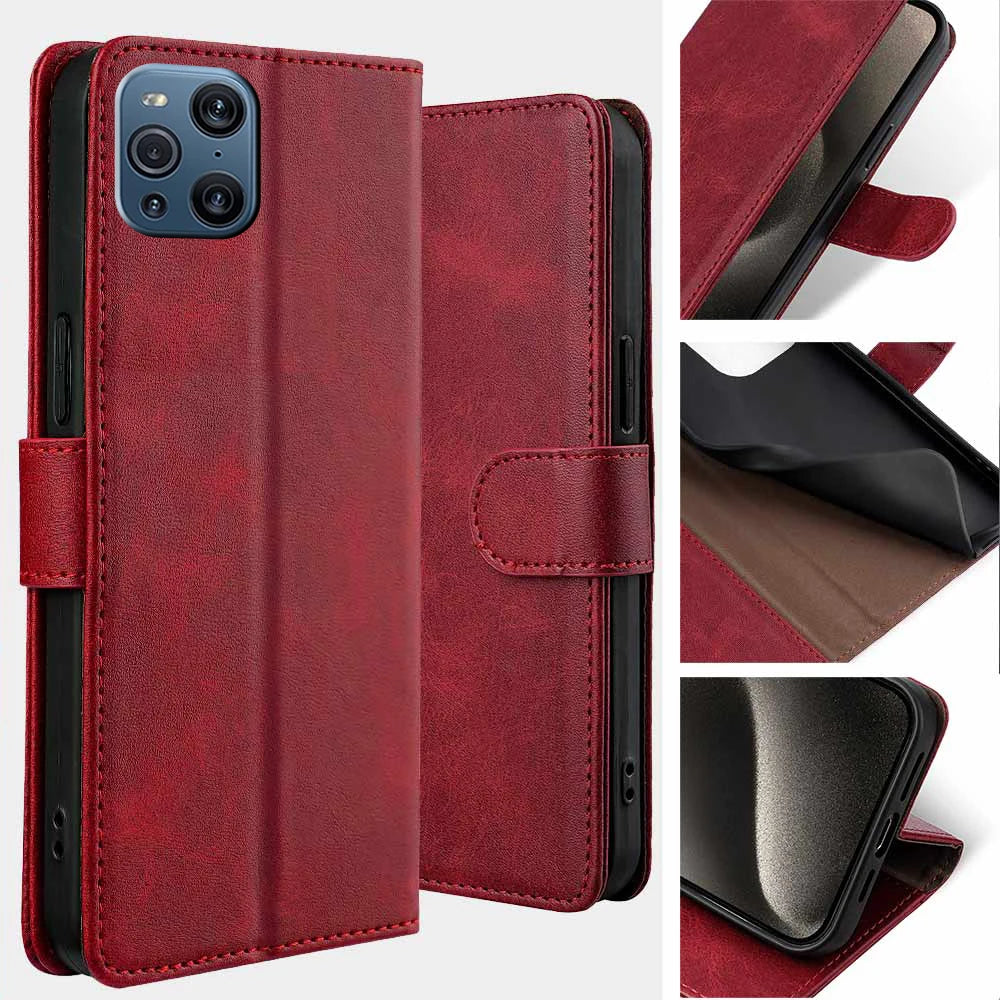 Funda Flip Leather Wallet Case For OPPO Find X2 X3 Pro find X3 X2 Neo X3 Lite Magnet Buckle Protect Cover Case RFID Blocking