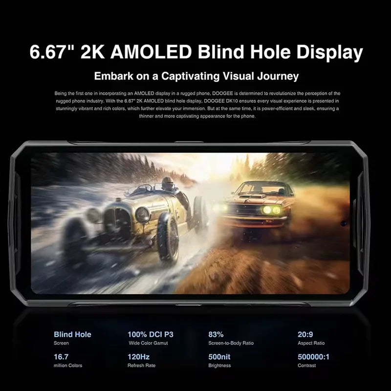 World Premiere DOOGEE DK 10 5G Dimensity 8020 Morpho Quad Camera 50MP Rugged Phone  6.67" 120Hz 2.5K AMOLED 120W 32 GB+512 GB