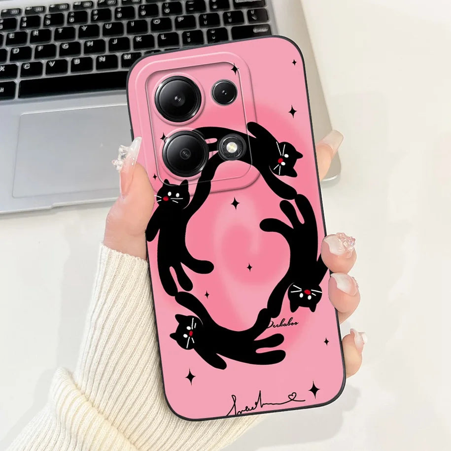 For Xiaomi Poco M6 Pro 4G Case 2024 Cute Rabbit Panda Shockproof Silicone Soft Matte Phone Cases For Xiomi Poco M6 Pro 4G Fundas