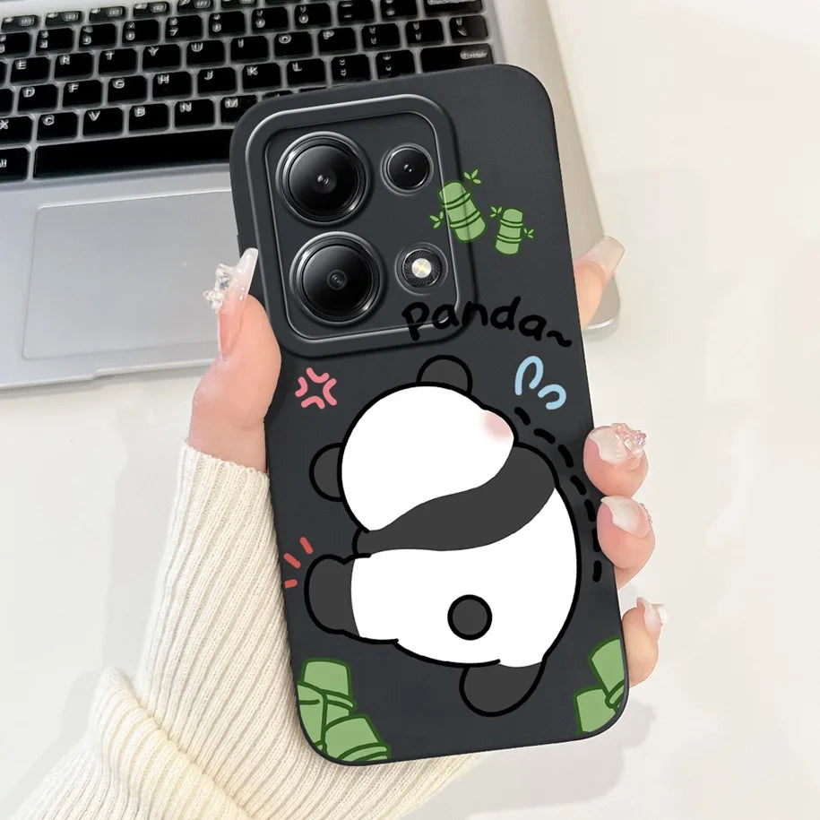 For Xiaomi Poco M6 Pro 4G Case 2024 Cute Rabbit Panda Shockproof Silicone Soft Matte Phone Cases For Xiomi Poco M6 Pro 4G Fundas