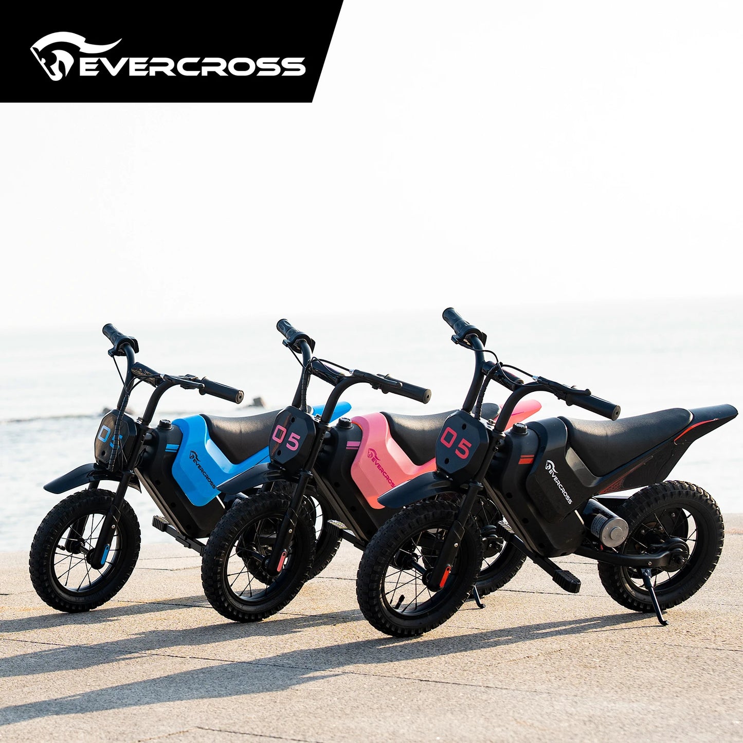 EVERCROSS PLUS Electric Dirt Bike for Kids, 150W, Adjustable Speed 8/16 km/h, Up to 10 km Range, 12-Inch Motocross for Kids 3-12