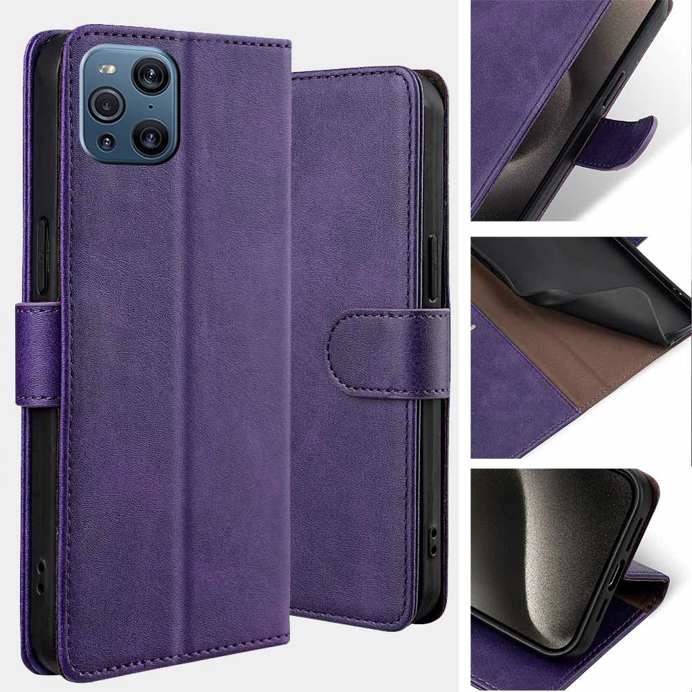 Funda Flip Leather Wallet Case For OPPO Find X2 X3 Pro find X3 X2 Neo X3 Lite Magnet Buckle Protect Cover Case RFID Blocking