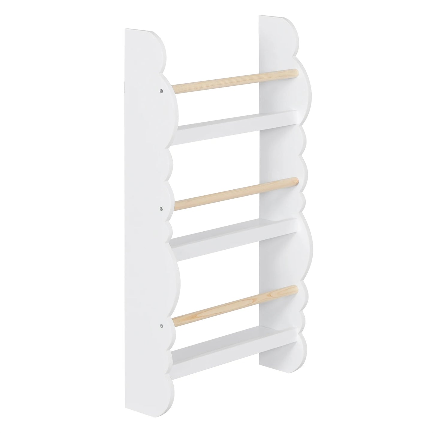 WOLTU Children's Bookshelf Kid's Bookcase Wall Shelf Book Organizer with 4 Shelves for Book Magazine Storage Kids Room Home