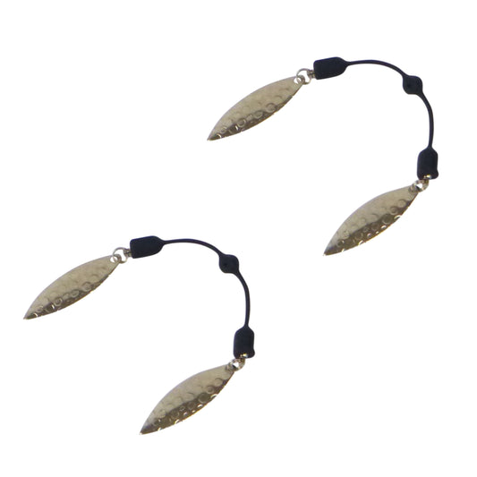 Swimerz Duo Tail Spinner, Hammered Nickel, 5 Pack-0