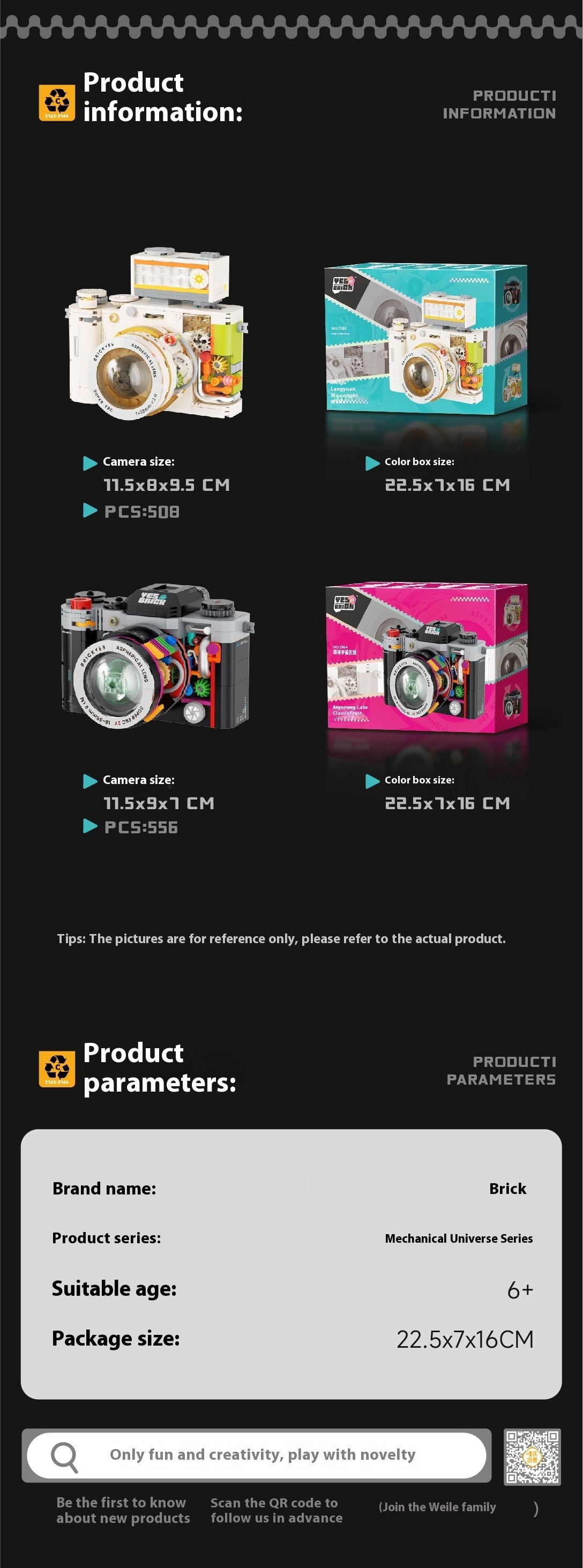 Building Blocks Mechanical Universe Retro Camera Assembled Handmade Toy Model Ornaments