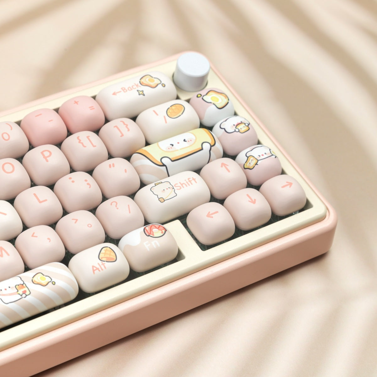 MOG Steamed Bread Key Cap Bread Bear Full Set PBT Sublimation