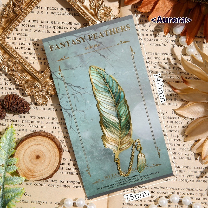 Classical Chinese Style Cultural And Creative Feather Bookmark