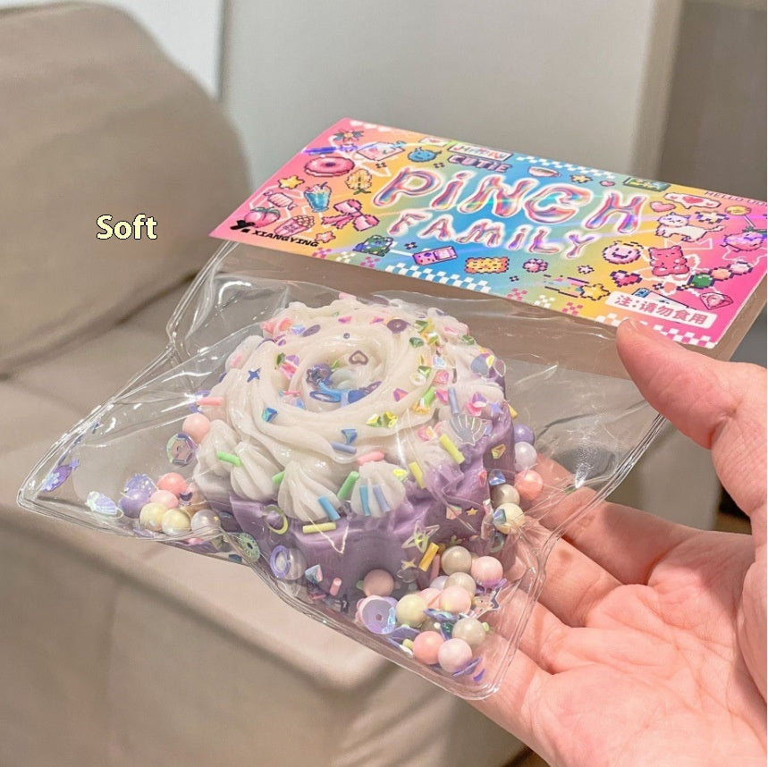 Dopamine Rainbow Kitten Cheese Squeezing Toy Silicone Slow Rebound Decompression