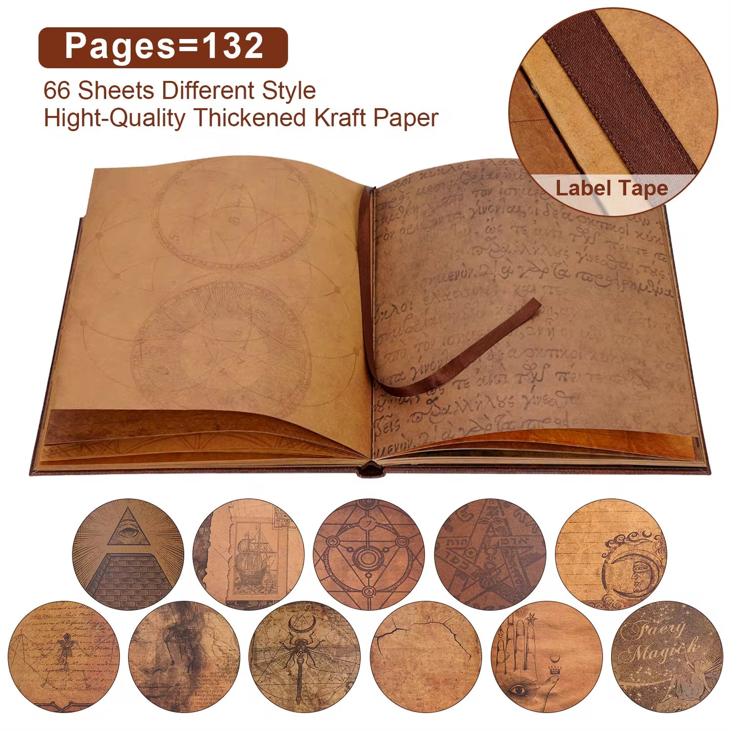 132 P Age Photo Album Our Adventure Book DIY Handmade Scrapbook Retro Album Anniversary Constellation Magic Travel Memory Gift