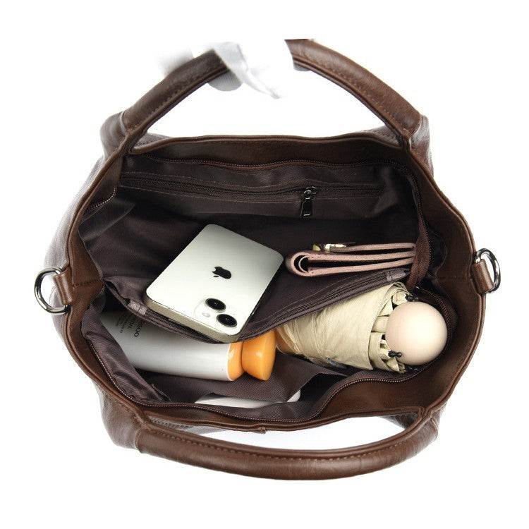 Soft Leather Handbag Women's Lightweight And Large Capacity Crossbody Bag