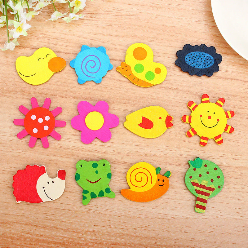 Small Animal Wooden Refrigerator Magnet