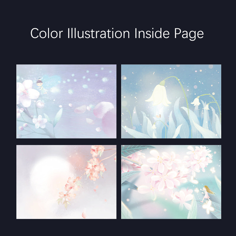 Color Illustration Inside P Age Notebook Luminous Cover Diary Book Journal A5 Scrapbook Cute Student Gift