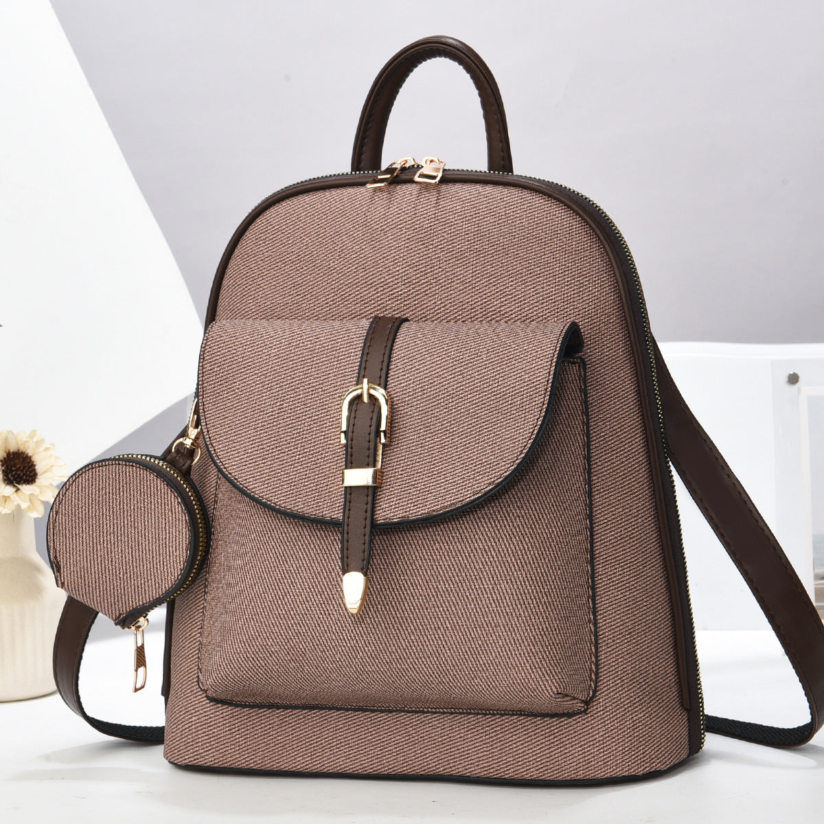 Multi-functional One-shoulder Ladies Travel Backpack Crossbody