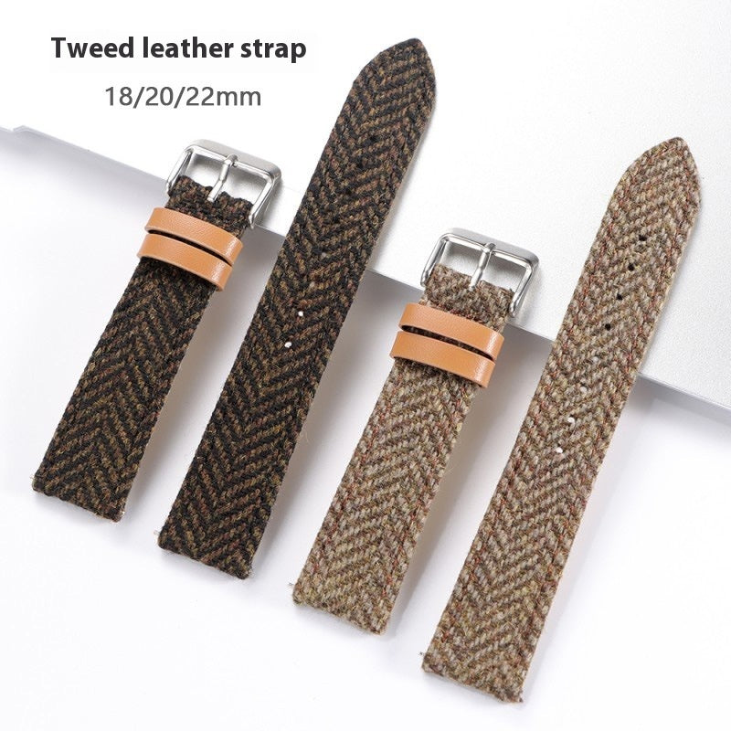 Tweed Vintage Leather Watch Belt