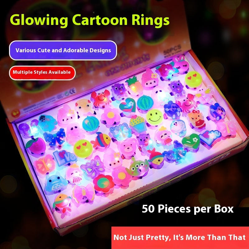 Luminous Ring Children's Small Toys Square Toy Night Market
