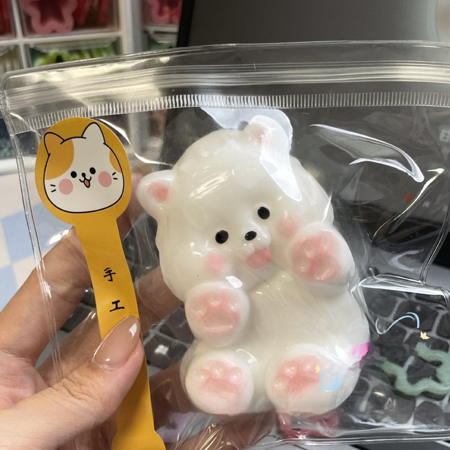 Dopamine Rainbow Kitten Cheese Squeezing Toy Silicone Slow Rebound Decompression