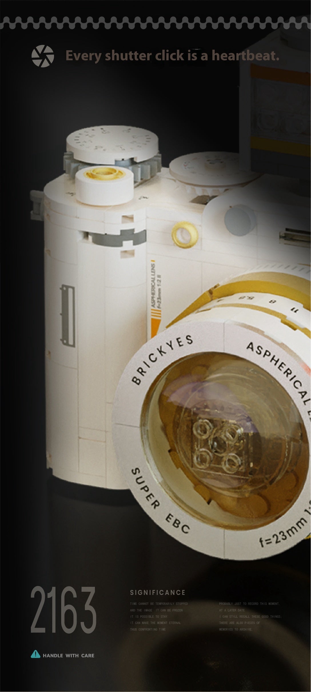 Building Blocks Mechanical Universe Retro Camera Assembled Handmade Toy Model Ornaments