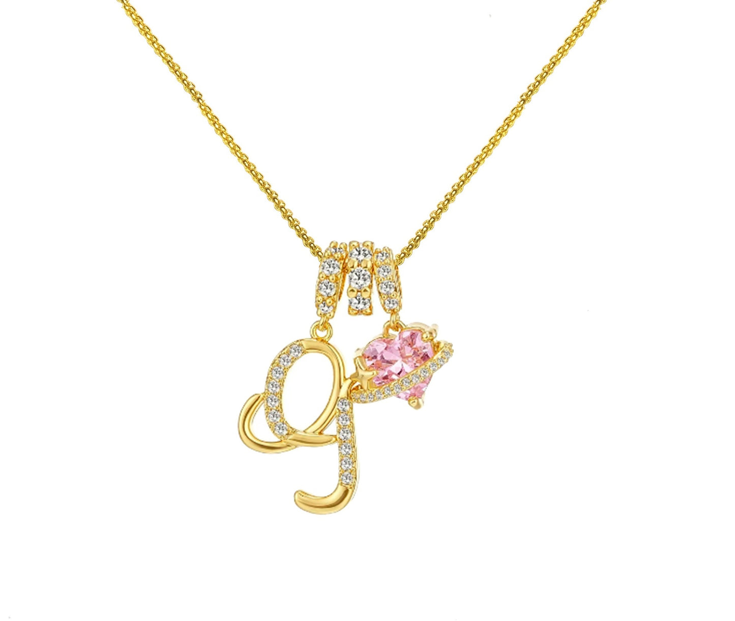 Dopamine 26 English Letter Necklace Copper